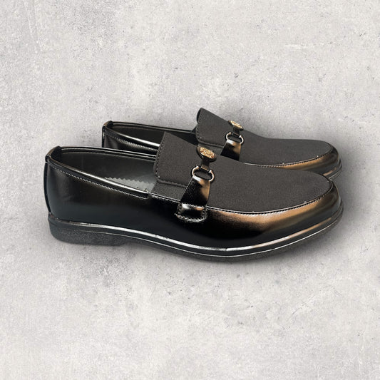 Royal Suede Black Loafer-FF-2052-