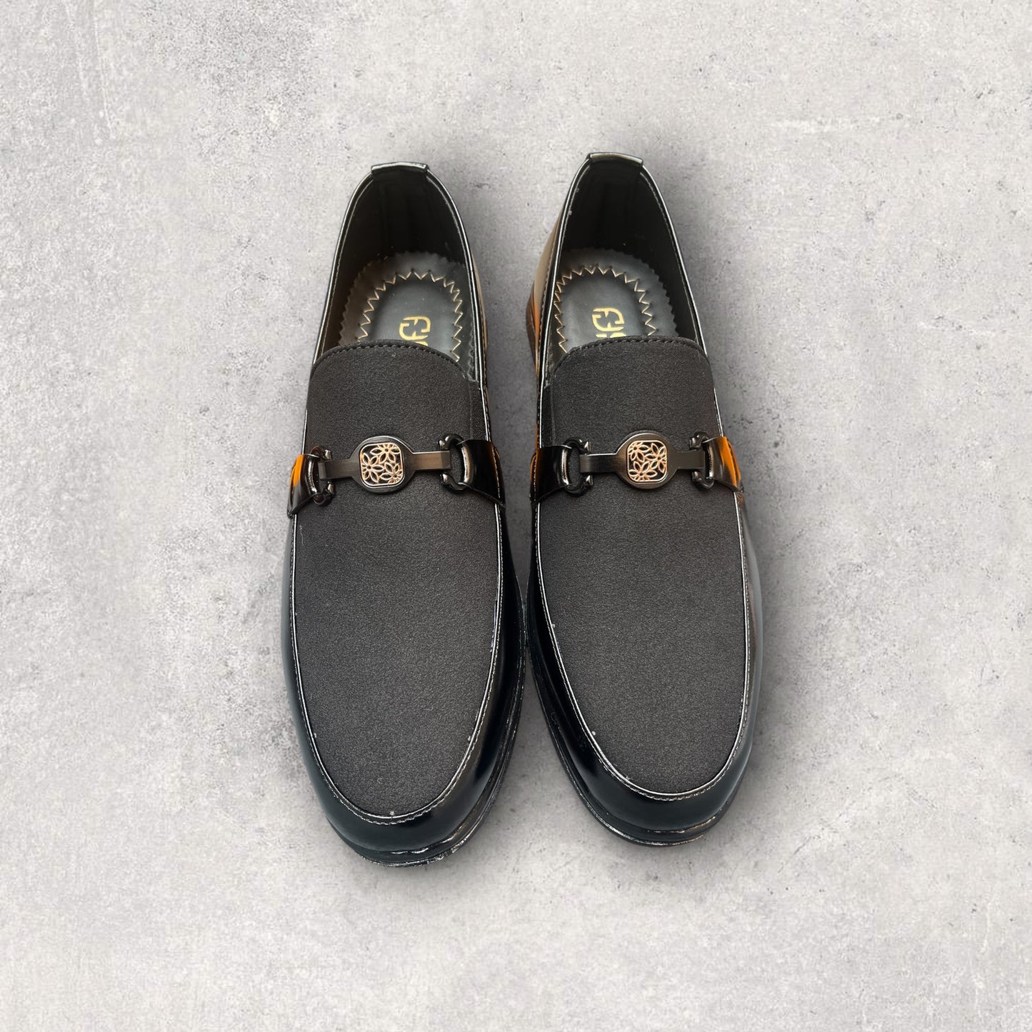 Royal Suede Black Loafer-FF-2052-