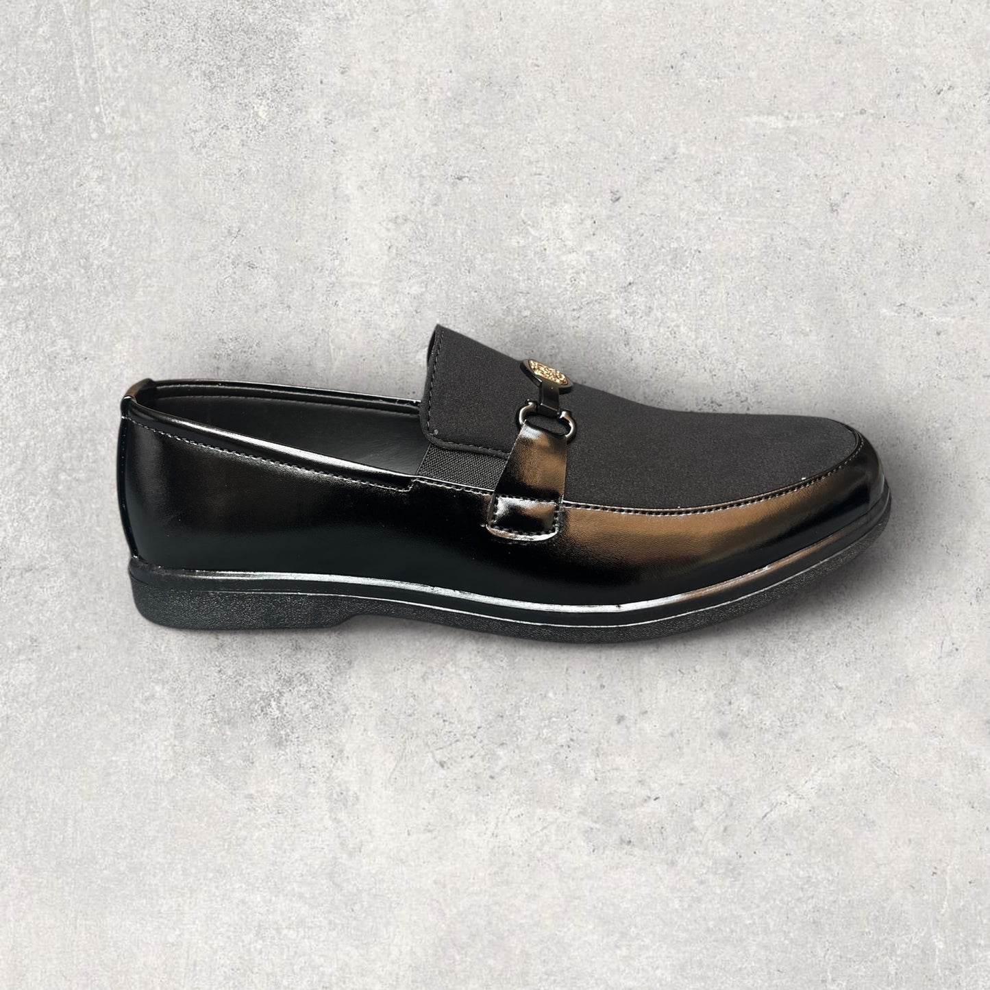 Royal Suede Black Loafer-FF-2052-